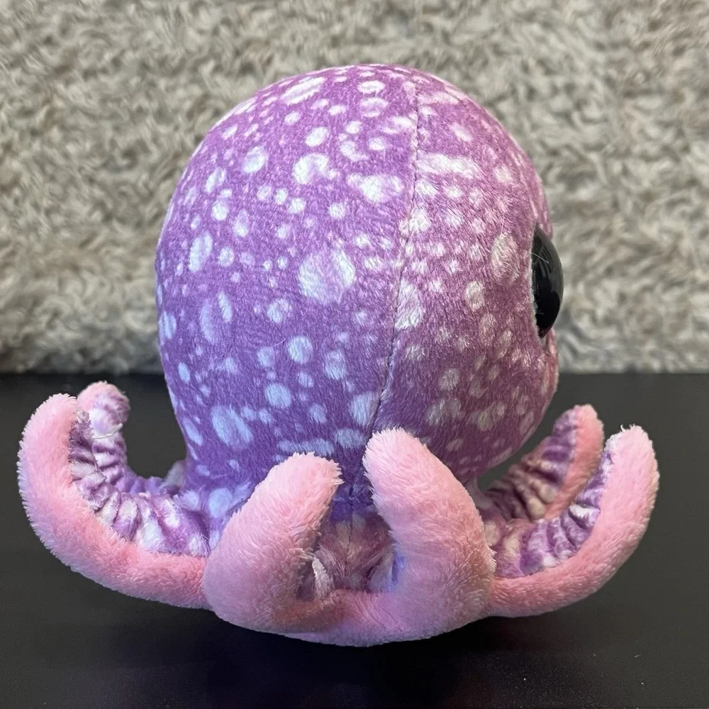 Ty Beanie Boo LEGS Purple Pink Spotted Octopus Glitter Eyes with Original Tag